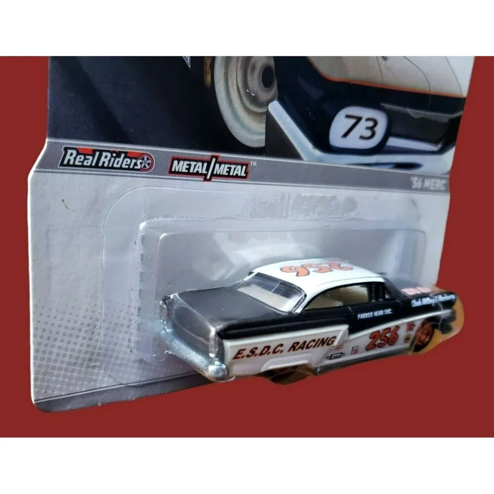 2012 Hot Wheels Racing '56 MERC Black White E.S.D.C. Racing Stockcar Real Riders